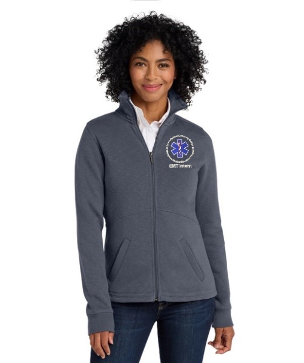 Port Authority Ladies Grey FullZip L293-CPCC